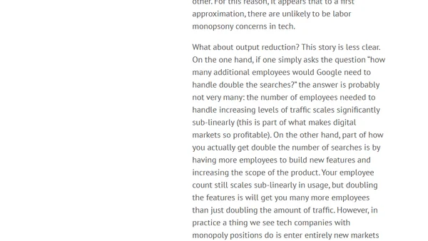 Do tech workers have a reason to love monopolies?