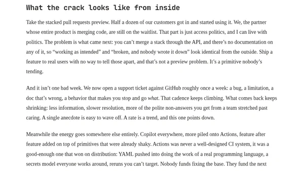 The GitHub Platform Era Is Over