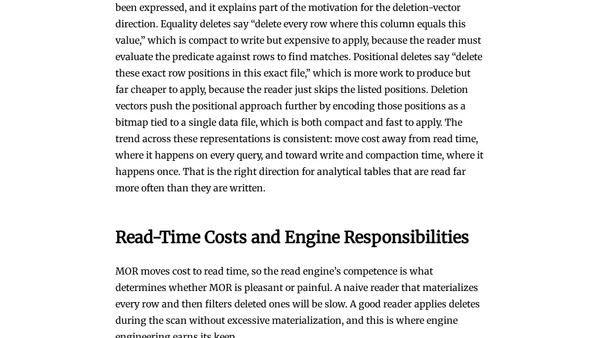 Iceberg v3 Deletion Vectors and Faster DML