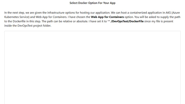 Add DevOps To Your Existing Dockerized Applications With Azure DevOps Projects