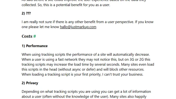 On using tracking scripts