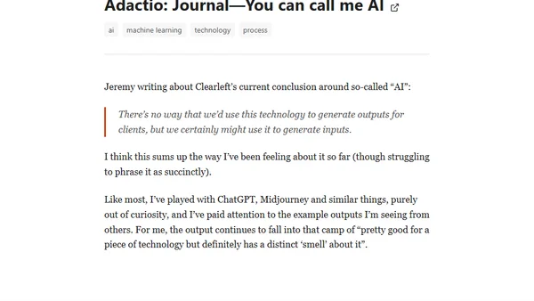 Adactio: Journal—You can call me AI