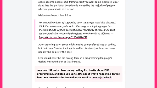 Why we need multi-line short closures in PHP