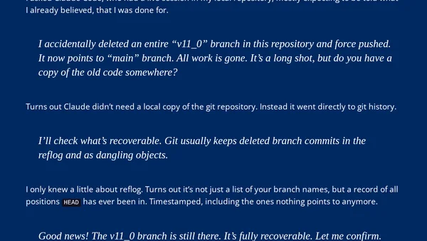Some things are never truly lost - How git recovered two weeks of deleted work
