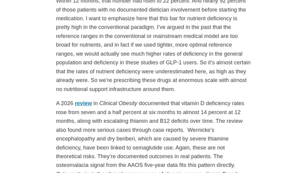 RHR: The GLP-1 Blind Spot: What Ozempic Won’t Do for Your Metabolic Health