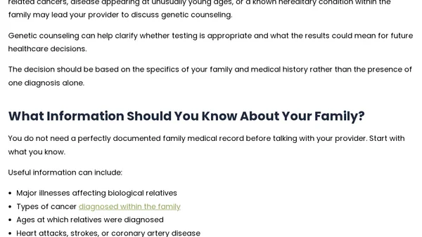 How Family History Changes Your Preventive Care Needs