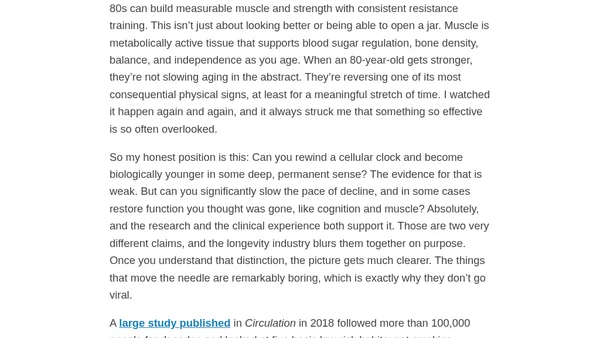 RHR: Can You Reverse Your Biological Age?