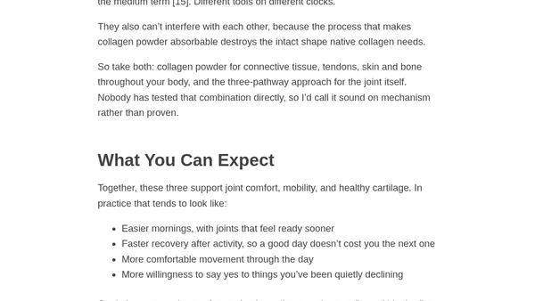 Joint Health 3.0: What to Take When Glucosamine Didn’t Work