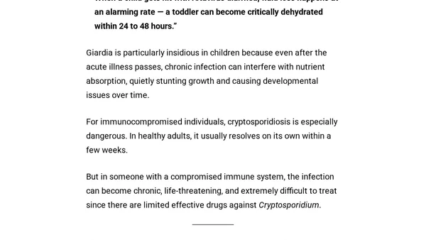 Giardiasis, Cryptosporidiosis, and Rotavirus: Three Overlooked Monsoon GI Threats