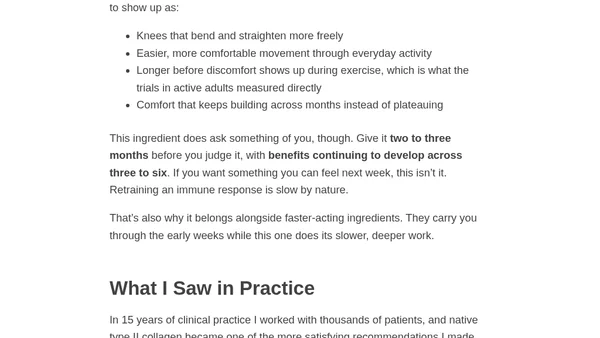 Native Type II Collagen: The Joint Ingredient That Works Through Your Immune System