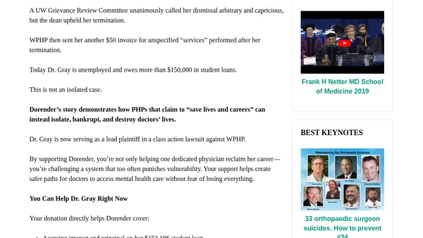 Help Save Dr. Dorender Gray’s Career