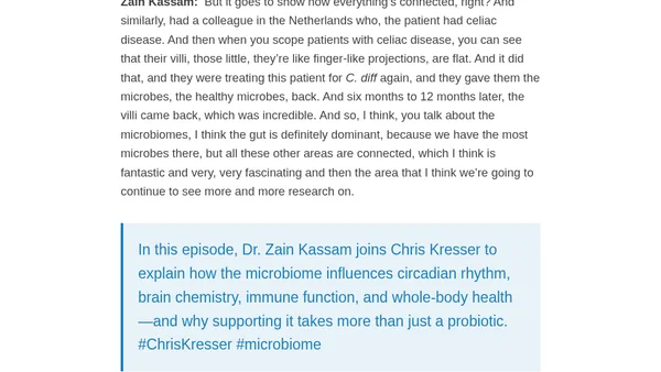 RHR: Beyond the Gut: The Microbiome’s Role in Sleep, Energy, and Longevity, with Dr. Zain Kassam