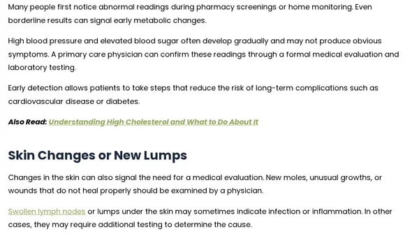 Signs It’s Time to See a Primary Care Doctor