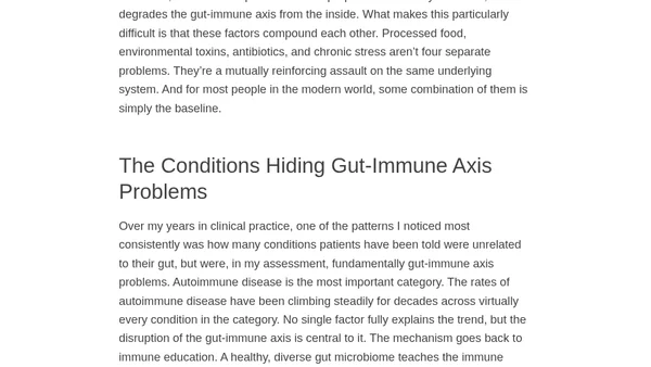 RHR: Revisiting the Gut-Immune Axis