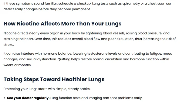 Smoking, Vaping, and Men’s Lung Health: What Your Doctor Wants You to Know