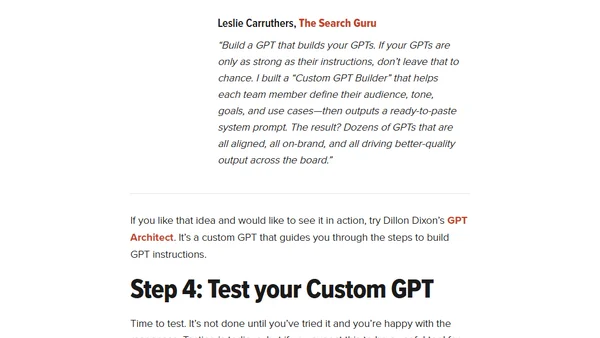 How to Make a Custom GPT …the Easy Way (with video)